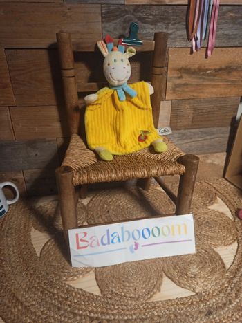 Doudou girafe mots d'enfants tbe