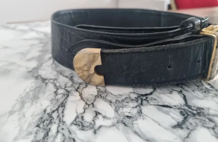 Ceinture noir vintage - photo numéro 11