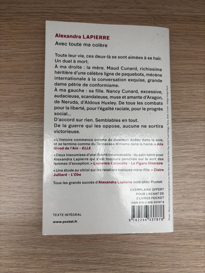 Roman Alexandra Lapierre Avec toute ma colère - photo numéro 2
