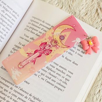 Marque pages baton de lune kawaii