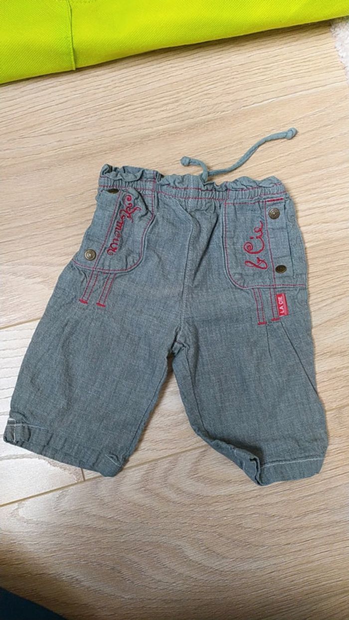 Pantalon brodé amour 6 mois
