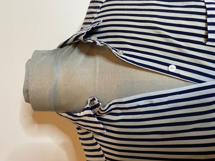 Chemise à rayures blanc/marine T36 Pimkie - photo numéro 2