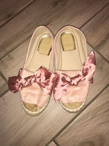 Espadrilles rose poudrée avec noeud taille 38
