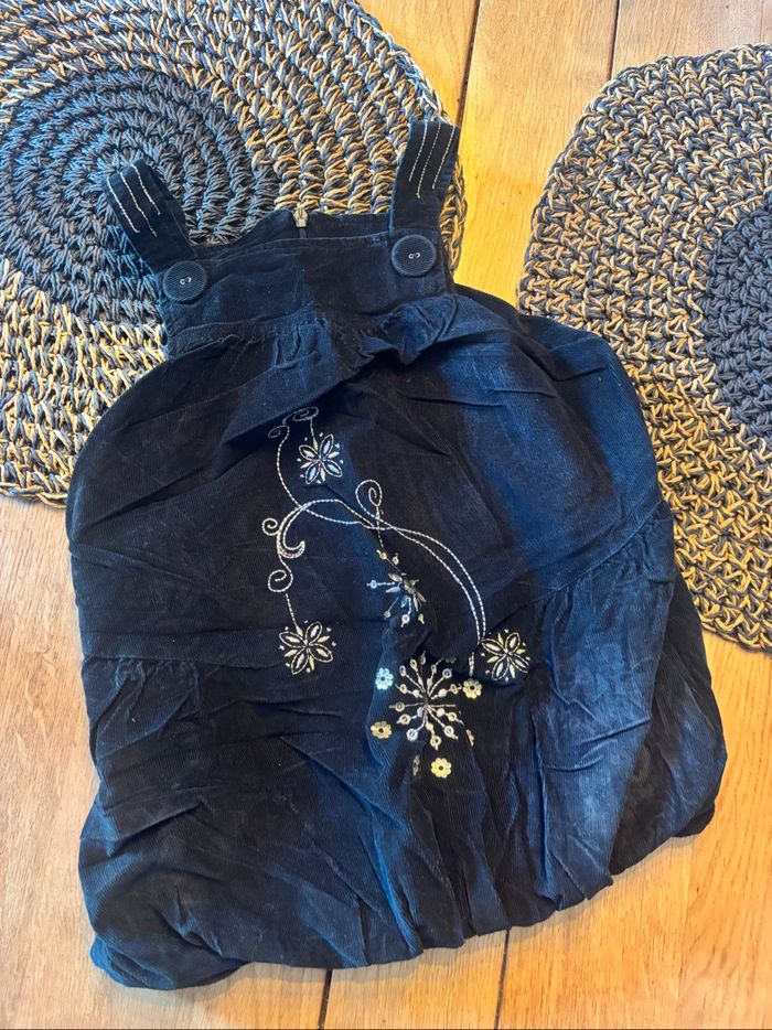 Robe boule noire coton