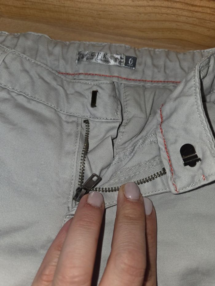 Pantalon type chino blanc taille 6 ans - photo numéro 4