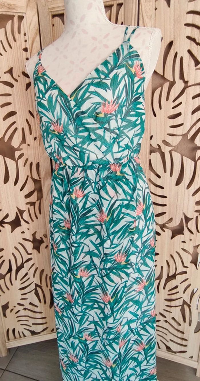 Robe imprimée fleurs façon cache coeur T 34 Kiabi - photo numéro 4