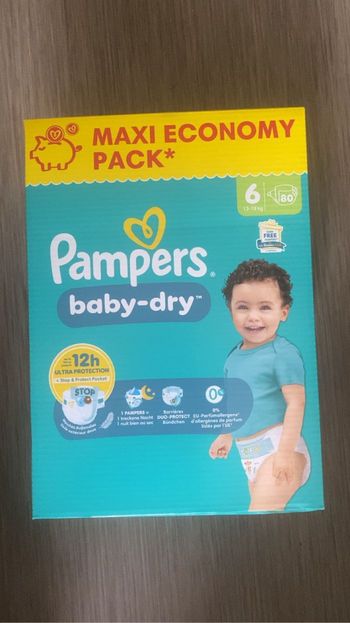 Couches Pampers baby-dry taille 6