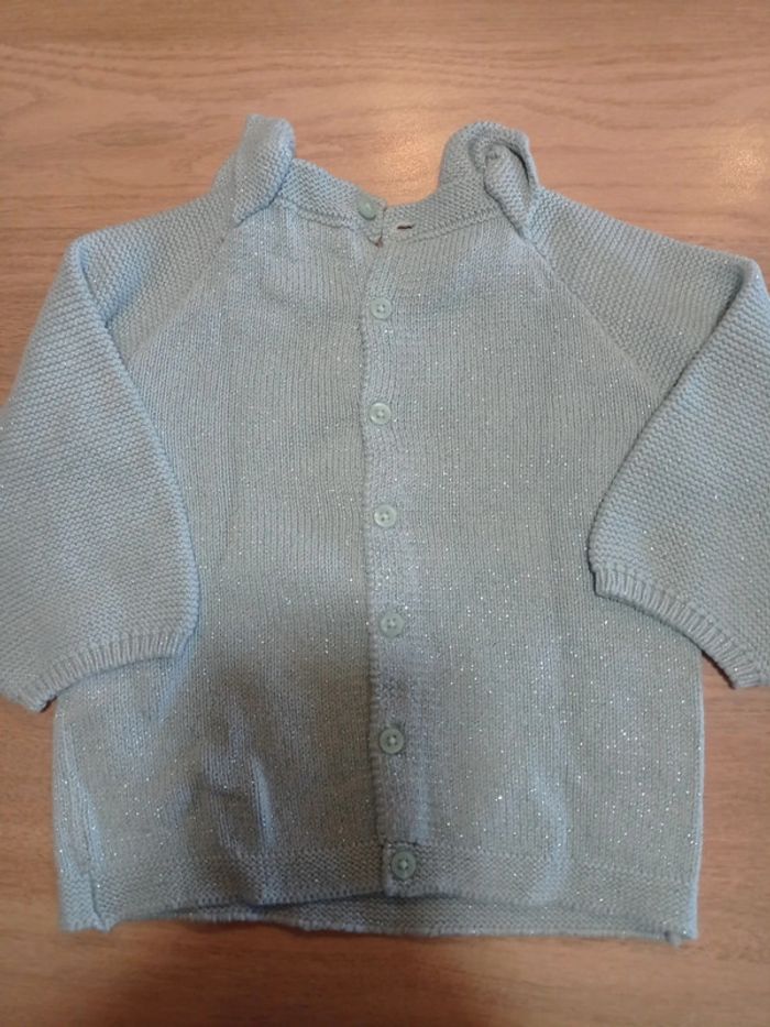Pull menthe paillettes 24 mois - photo numéro 4