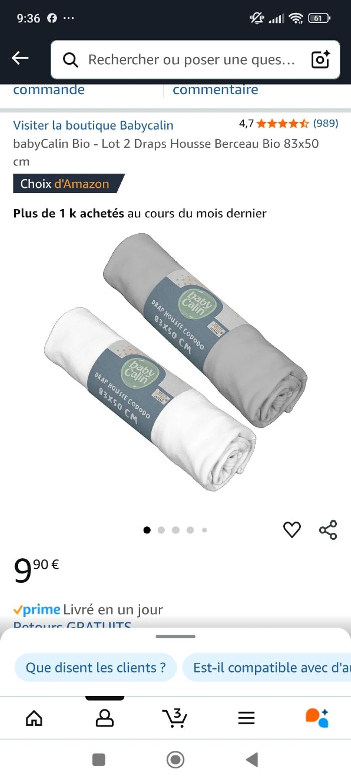 Cododo + alèse + draps - photo numéro 2