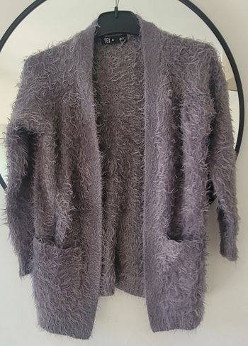 Gilet fourrure grise pour fille marque tex