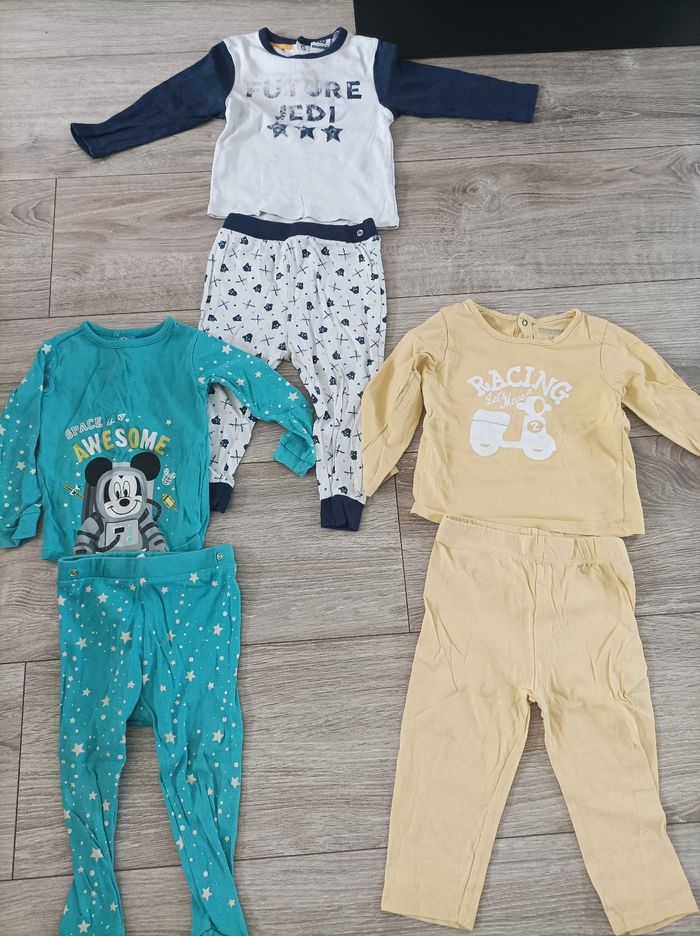 Lot pyjamas 2 pièces 18 mois coton