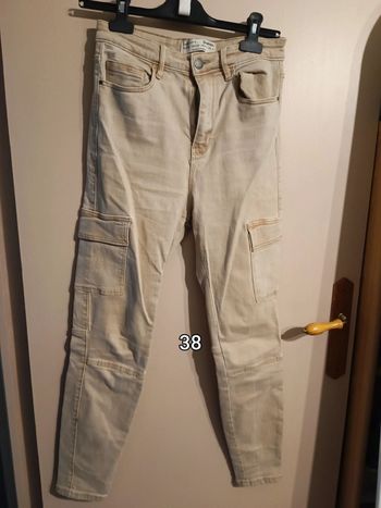 Pantalon crème taille 38