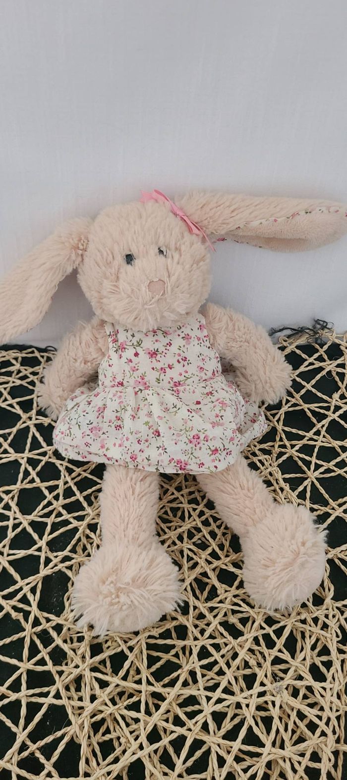 Peluche souris Keel Belle Rose marron à fleurs