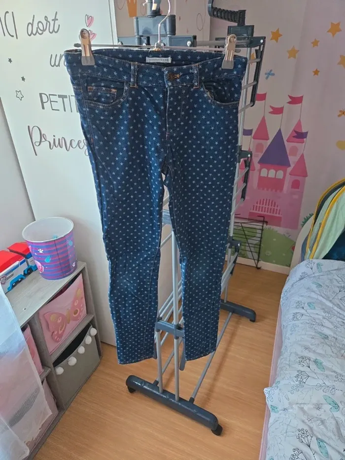 Jean fille monoprix taille 10 ans - photo numéro 2