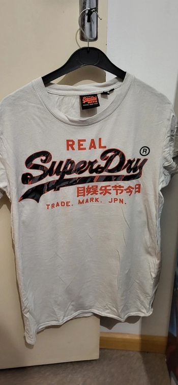 T-shirt blanc superdry