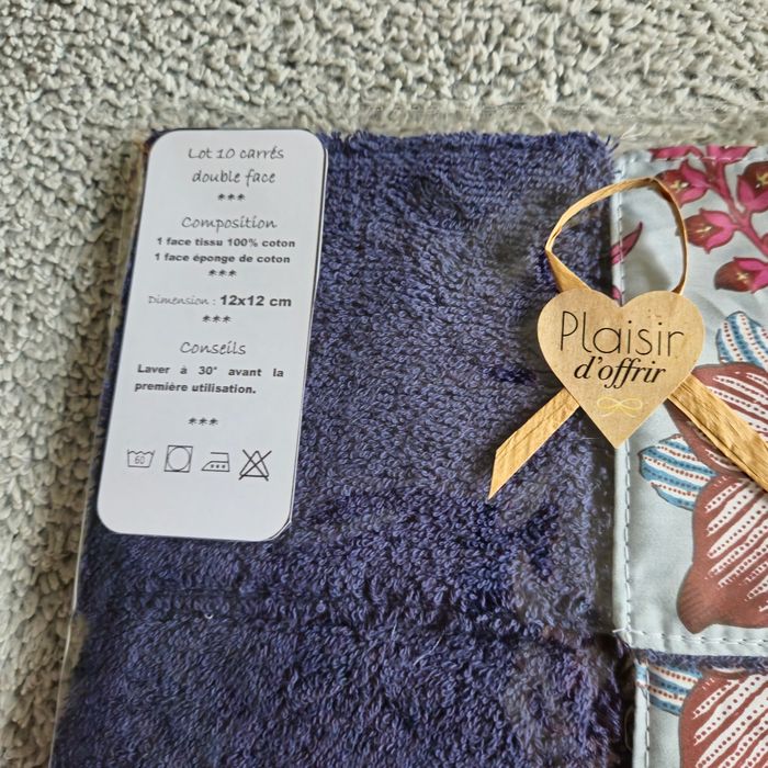 10 lingettes lavables 12x12 cm - photo numéro 3