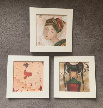 Lot 3 cadres blanc 18x18 cm