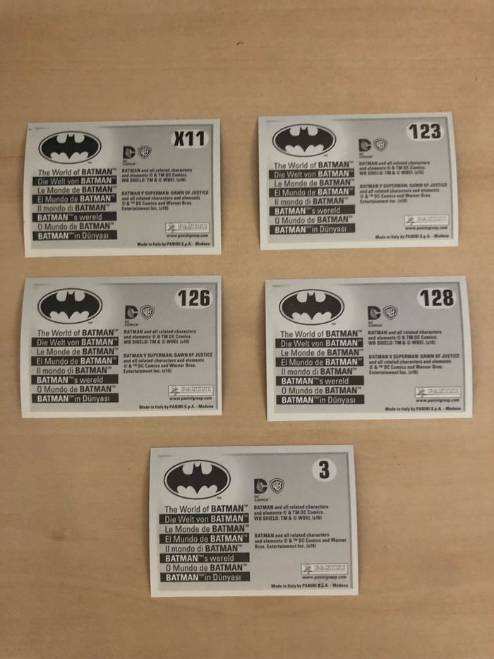 Lots de 5 autocollants Batman - photo numéro 2