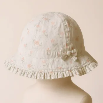 Chapeau bébé fille à fleurs très mignon