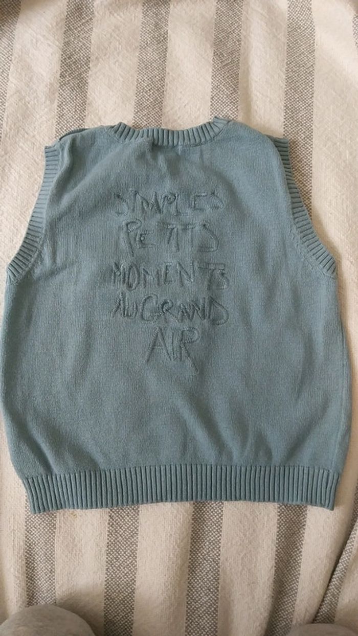 Pull sans manche grain de blé 24mois - photo numéro 2