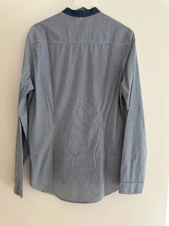 Chemise en col mao bleu homme x-cape taille L - photo numéro 6