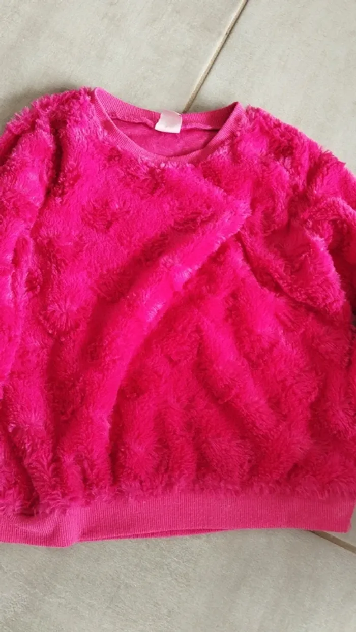 Pull doux rose taille 10 ans fille - photo numéro 3