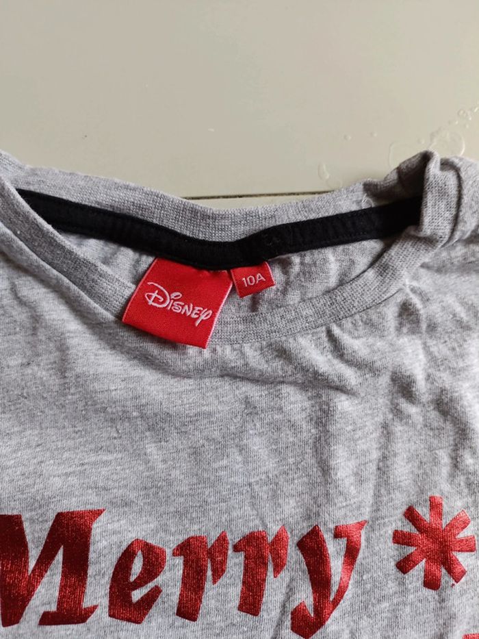 T-shirt de Noël Mickey Disney 10 ans - photo numéro 3