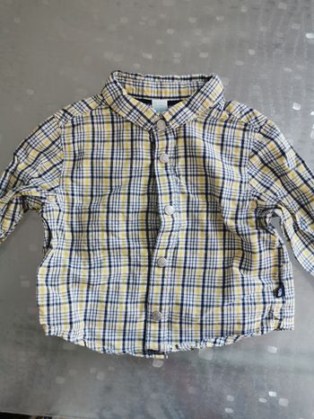 Chemise bébé à carreaux
