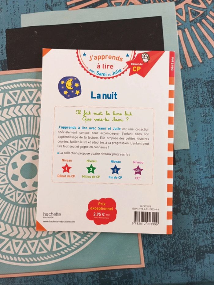 Livre J'apprends à lire Sami et Julie La nuit - photo numéro 2