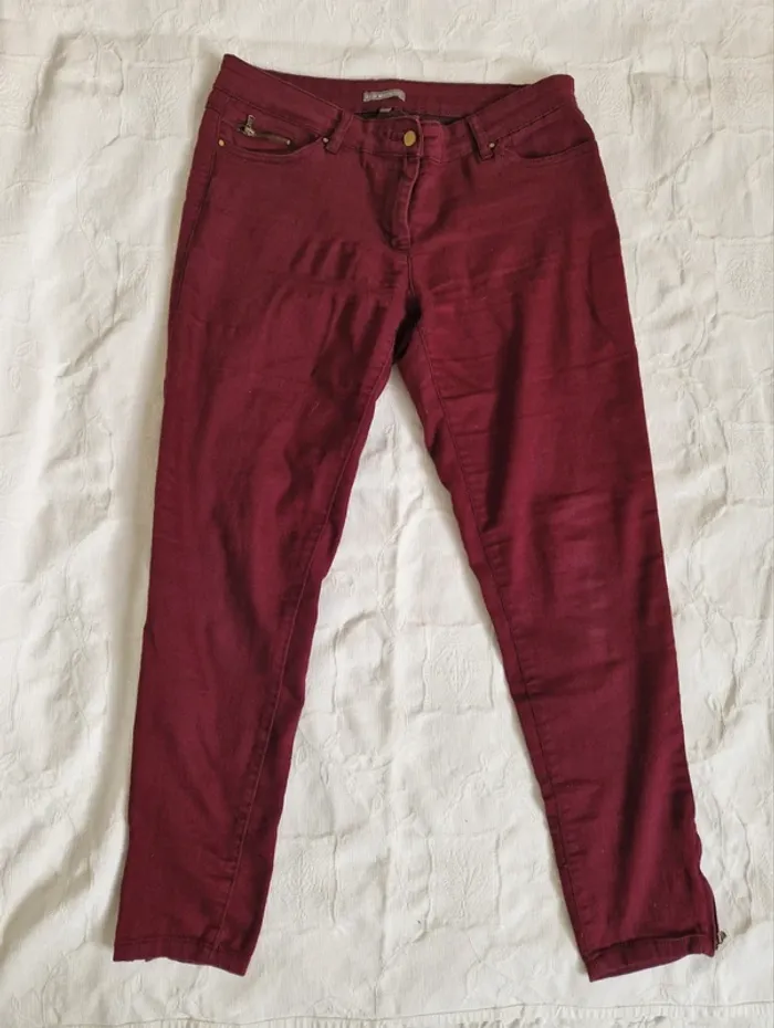 Pantalon bordeaux femme - photo numéro 2