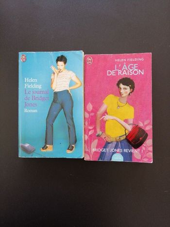 Lot de 2 romans de Helen Fielding Bridget Jones en bon état