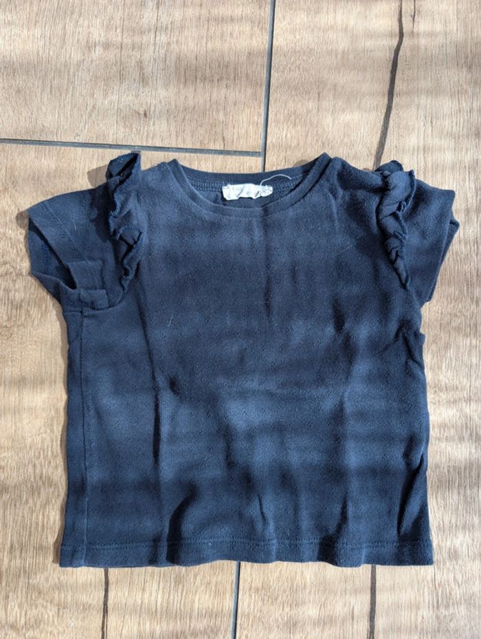 Lot short + t-shirt fille 18 mois - photo numéro 2