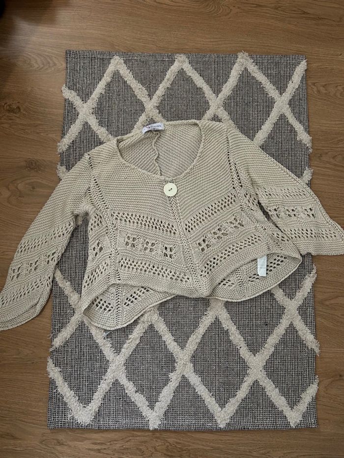 Top bohème en crochet tricot vintage - photo numéro 3