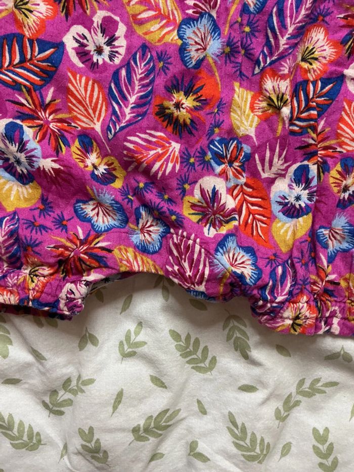 barboteuse violet motifs fleurs colorés pressions entre les jambes du pareil au même 18 mois - photo numéro 4