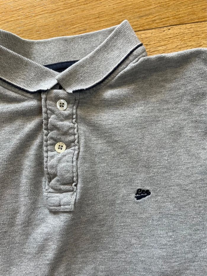 👕 Polo Lee homme taille M Regular Fit gris clair coton – Bon état 👕 - photo numéro 2