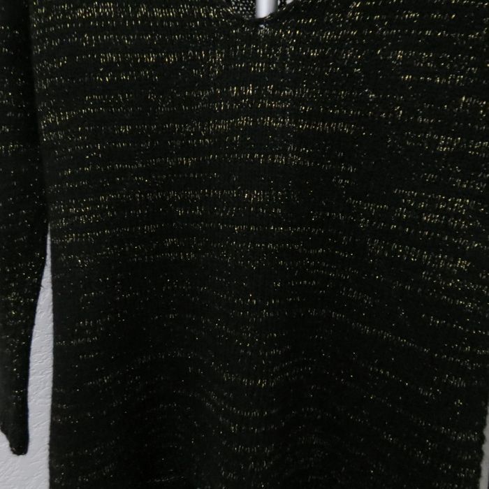 ✨ Pull ajouré noir & doré – Made in Italy – mélange mohair & laine ✨ - photo numéro 2