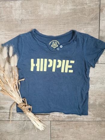 🌺Teeshirt Zadig et Voltaire 18mois hippie jaune bleu violet mixte bebe garçon fille