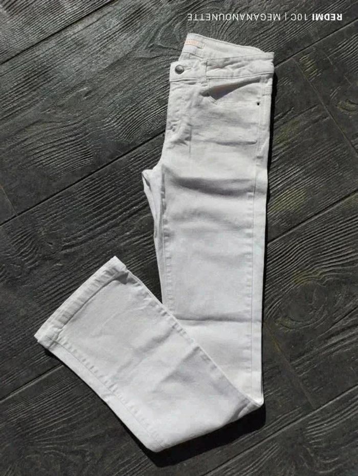🤍 Pantalon Blanc – Taille 38 M – Camaïeu 🤍