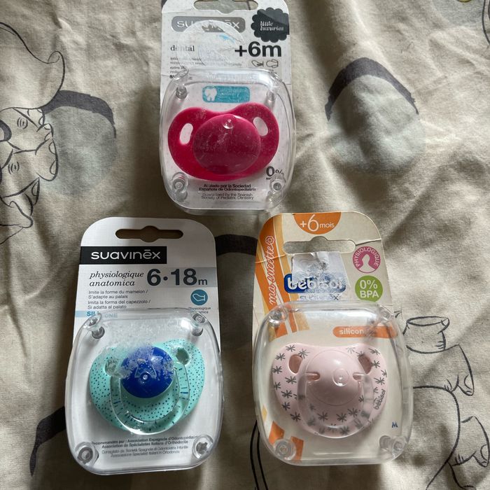 Lot de 3 tétines suavinex +6mois