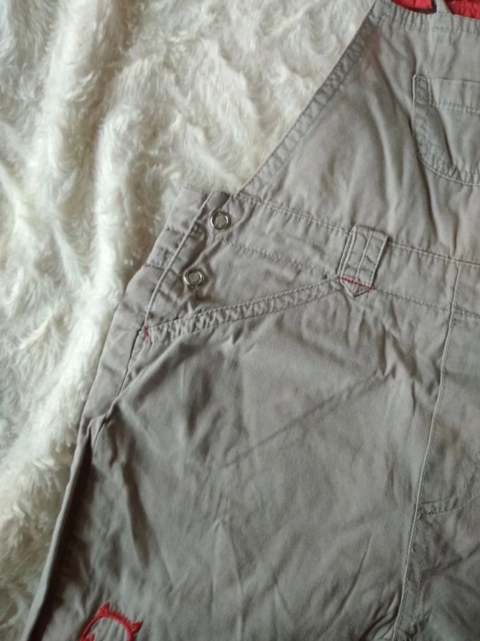 Salopette short Garçon 6 mois Âne Tissaia 100% coton - photo numéro 4