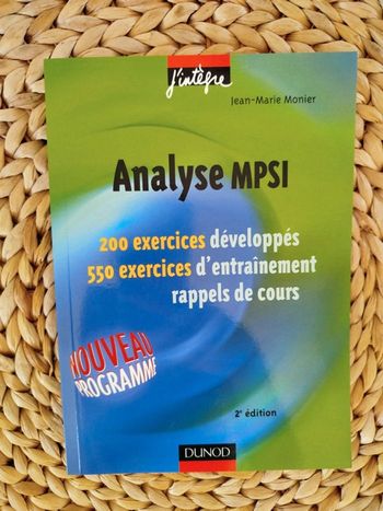 Analyse Mpsi j'intègre DUNOD