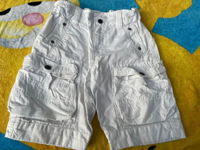 Bermuda Okaidi taille 6 coupe regular blanc