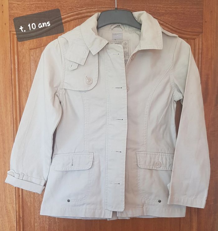 Cyrillus Veste/blazer droite beige t.10ans