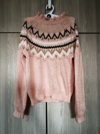 Pull pompon rose 8 ans Kiabi