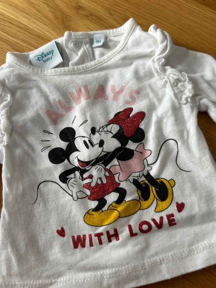 Disney baby - T-shirt manches longues fille Mickey et Minnie - photo numéro 2