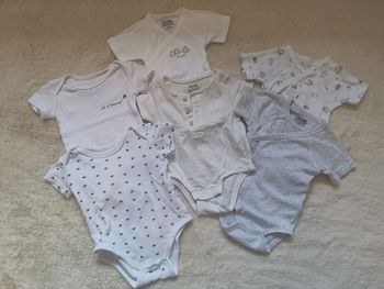 Lot 6 body 1 mois manches courtes