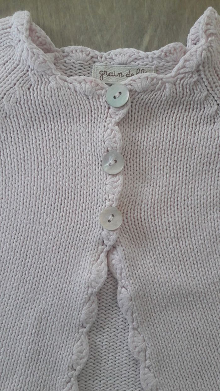 Gilet grain de blé 6 mois - photo numéro 3