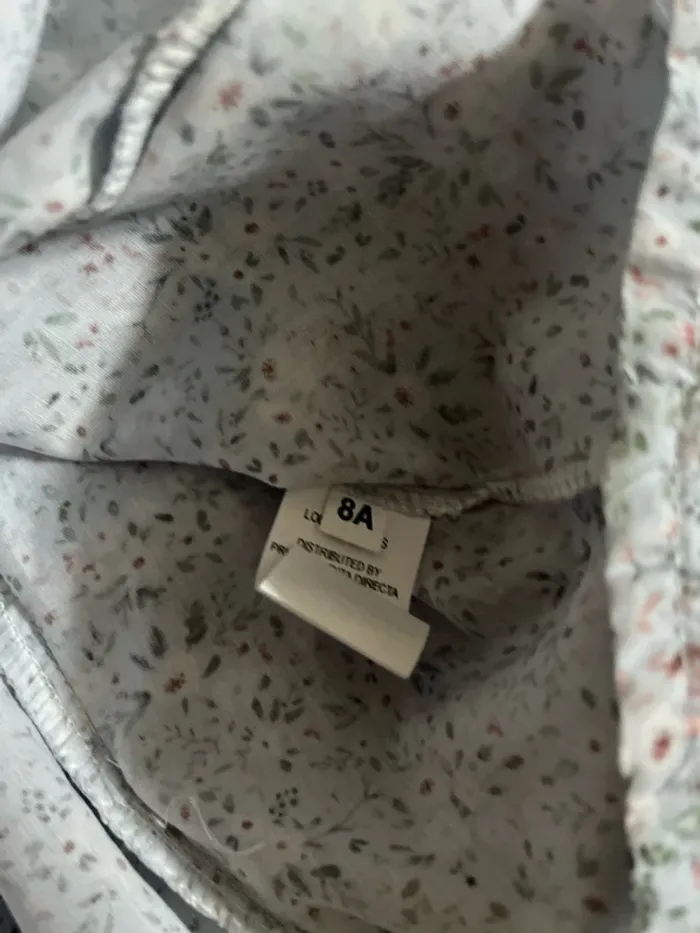 8 ans - blouse fleurie Lola palacios bleu ciel - photo numéro 3