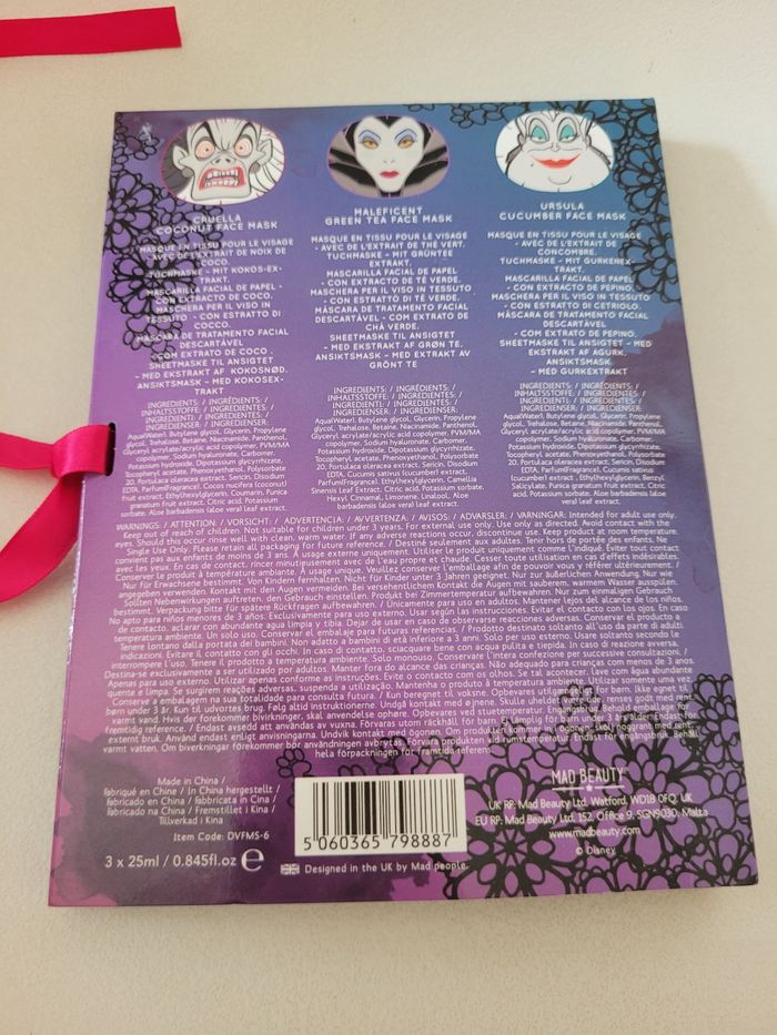 Lot 3 masques tissu Villains Disney - photo numéro 2