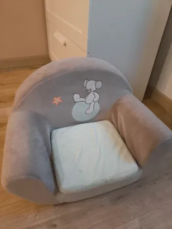 Fauteuil enfant velours